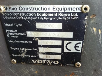 VOLVO ec290blc used volvo excavator