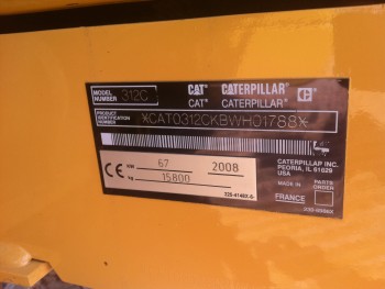 CATERPILLAR 312dl used cat excavator